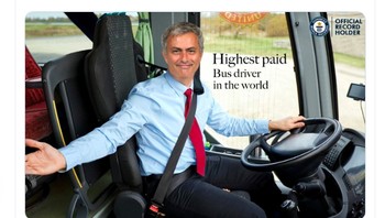 Ada juga yang menyindir Mou kembali dengan metode parkir bus alias pertahanan intensif. Foto: Twitter