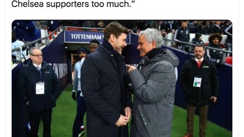 Padahal dulu kabarnya ia mengatakan takkan mau melatih Tottenham yang musuh Chelsea. Foto: Twitter