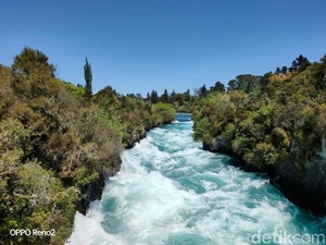 Terbius Keindahan Air Terjun Super Biru di New Zealand