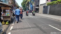 Begini penampakan bekas marka parkir setelah dihapus dan dicat lagi (Matius Alfons/detikcom)