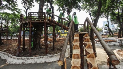 Asyik, Taman di Tomang Ini Akan Dilengkapi Rumah Pohon