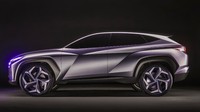 Kabarnya mobil konsep yang bakal memulai debutnya di LA Auto Show 2019 ini akan menjadi generasi penerus dari Tucson. Foto: Pool (Autoevolution)