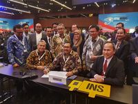 Delegasi Indonesia pada rapat pleno penutupan Sidang International Telecommunication Union - World Radiocommunication Conference (ITU-WRC) 2019 di Sharm El Sheikh, Mesir, Jumat (22/11).
