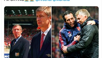 Arsenal juga ikutan. Dulu pernah dilatih Arsene Wenger dan Alex Ferguson, sekarang menjadi Unay Emery dan Ole Gunnar Solksjaer. Foto: istimewa