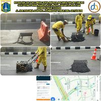 Sudin Bina Marga Jaksel tambal lubang di Jl HR Rasuna Said