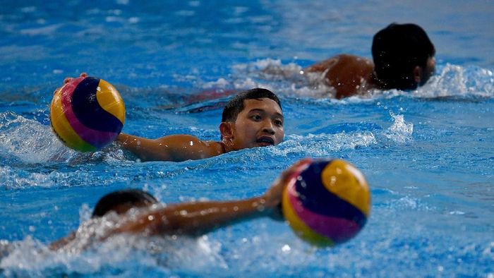 Timnas polo air putra akan melawan Filipina di laga pertama SEA Games 2019. (Foto: ANTARA FOTO/Sigid Kurniawan/ama) Timnas polo air putra akan melawan Filipina di laga pertama SEA Games 2019. (Foto: ANTARA FOTO/Sigid Kurniawan/ama)