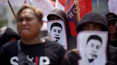Aksi Solidaritas untuk Aktivis Pekerja Pelabuhan