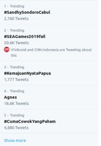 Trending toping #SEAGames2019Fail