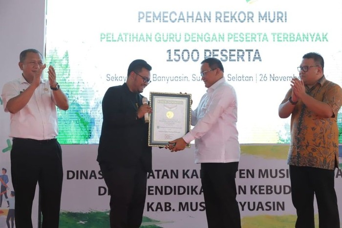 Gelar Pelatihan Guru Terbanyak, Musi Banyuasin Catatkan Rekor MURI