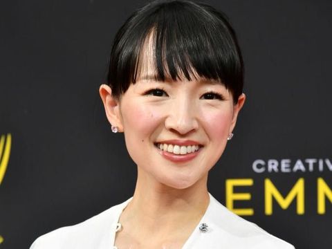 NEW YORK, NEW YORK - JANUARY 08: Author and series host Marie Kondo poses before taking part in Netflix's 