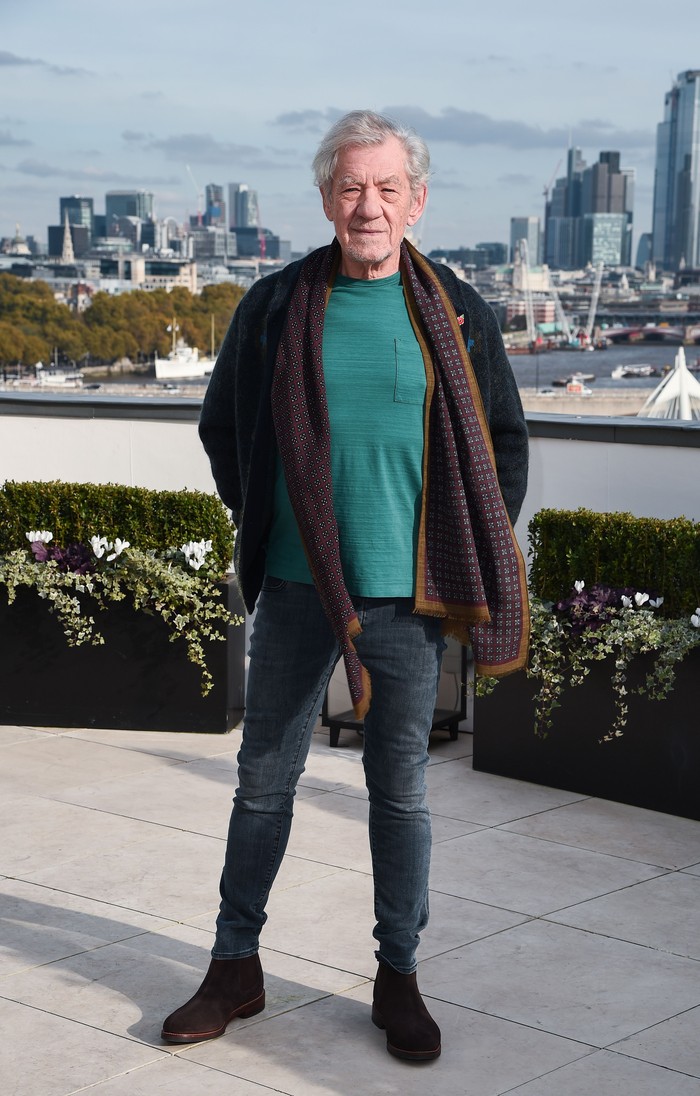 Ian McKellen LONDON, ENGLAND - OCTOBER 30: Sir Ian McKellen attends The Good Liar photocall at The Corinthia Hotel on October 30, 2019 in London, England. The Good Liar releases in UK cinemas on 8th November. (Photo by Eamonn M. McCormack/Getty Images for Warner Bros)