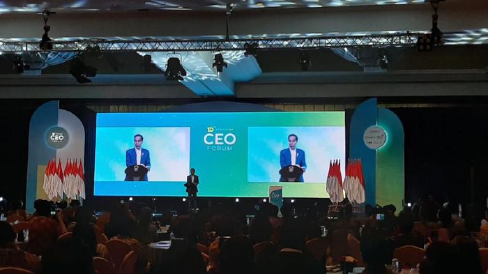 Foto: Jokowi di acara Kompas 100 CEO Forum. (Andhika Prasetia/detikcom). Foto: Jokowi di acara Kompas 100 CEO Forum. (Andhika Prasetia/detikcom).