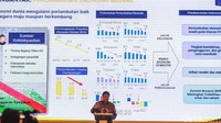 Ketum Partai Golkar yang juga merupakan Menko Perekonomian Airlangga Hartarto memberikan pidato dengan tema Peluang dan Tantangan Ekonomi Digital untuk Indonesia Maju.