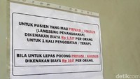Pasien yang ingin cepat mendapatkan penanganan bisa memilih jalur tol. Biaya yang dikenakan sebesar Rp 1,5 juta.