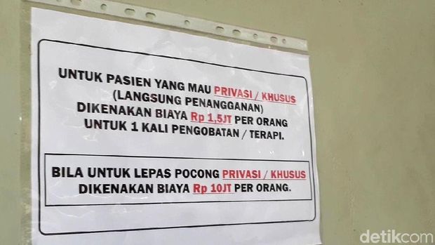 Tarif pengobatan Ningsih Tinampi