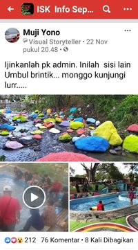 Viral Batu Objek Wisata Umbul Brintik Dicat Ternyata Hoax