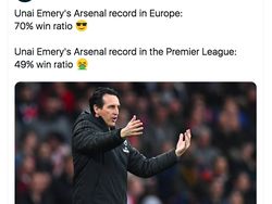 Meme Unai Emery Dipecat Arsenal Bikin Ozil Bahagia