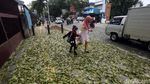 Duh, Trotoar Cikini Dipenuhi Dedaunan