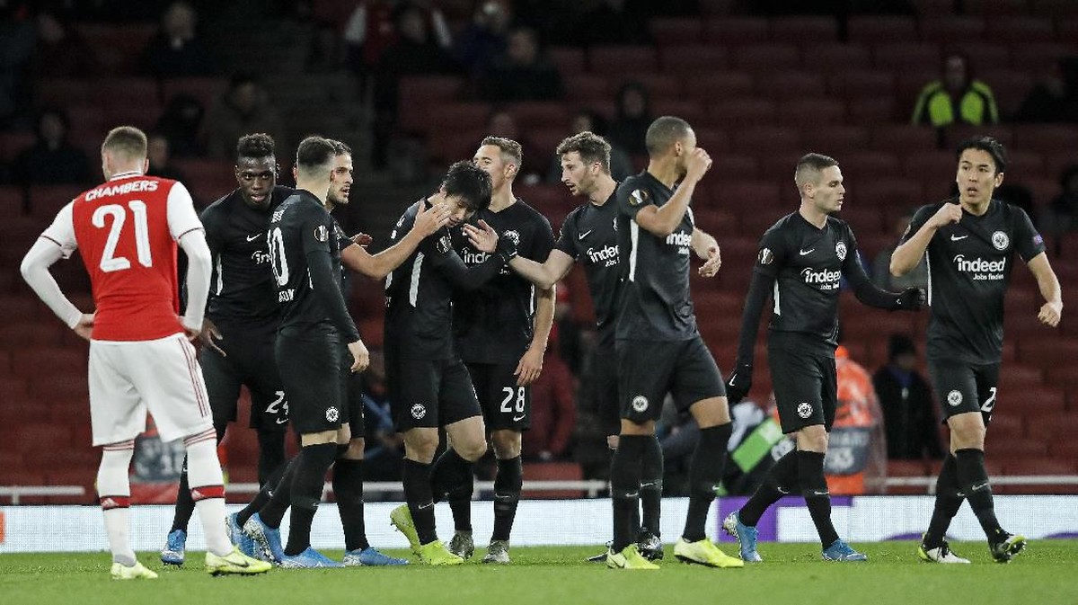 Arsenal kalah 1-2 dari Eintracht Frankfurt di matchday kelima Liga Europa. (Foto: Matt Dunham/AP Photo)