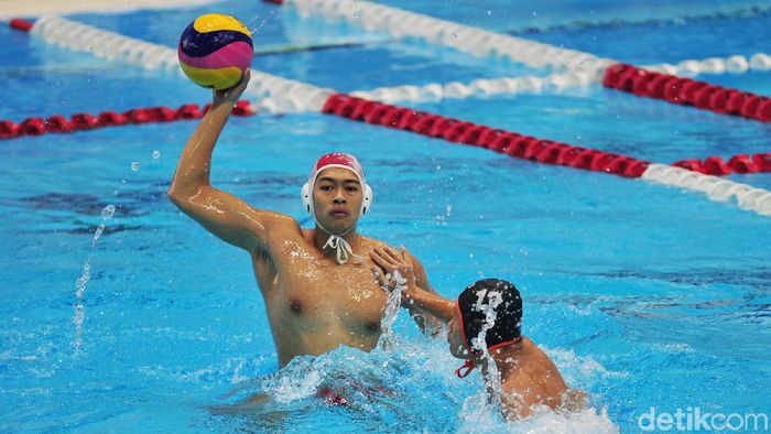 Polo Air Indonesia sumbang emas pertama untuk RI di SEA Games 2019. (Grandyos Zafna/detikSport) Polo Air Indonesia sumbang emas pertama untuk RI di SEA Games 2019. (Grandyos Zafna/detikSport)