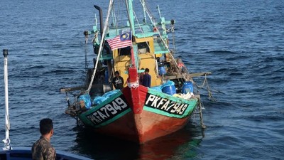 Kapal Malaysia Kena Ciduk di Selat Malaka