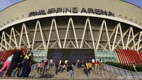 Pengunjung memadati Philippine Arena tempat berlangsungnya pembukaan Sea Games 2019, Sabtu (30/11/2019).