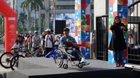 Gerak jalan sehat ini mengambil start di area CFD sekitar Plaza FX dan berakhir di Pintu 7 GBK, Jalan Jenderal Sudirman, Jakarta Selatan. Istimewa/Kemensos.
