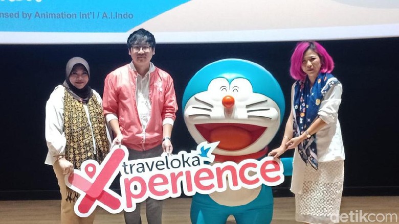 Doraemon Jadi Ikon Promosi Traveloka Xperience. (Foto: Putu Intan Raka Cinti/detikcom) Doraemon Jadi Ikon Promosi Traveloka Xperience. (Foto: Putu Intan Raka Cinti/detikcom)