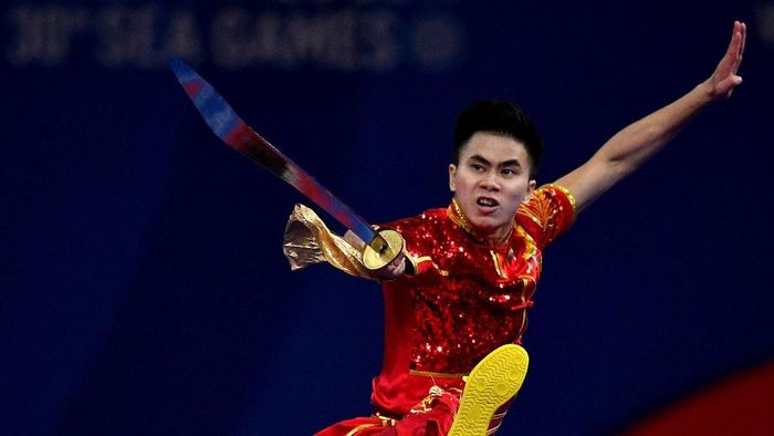 Edgar Xavier meraih emas di cabor Wushu SEA Games 2019 (ANTARA FOTO/Sigid Kurniawan) Edgar Xavier meraih emas di cabor Wushu SEA Games 2019 (ANTARA FOTO/Sigid Kurniawan)