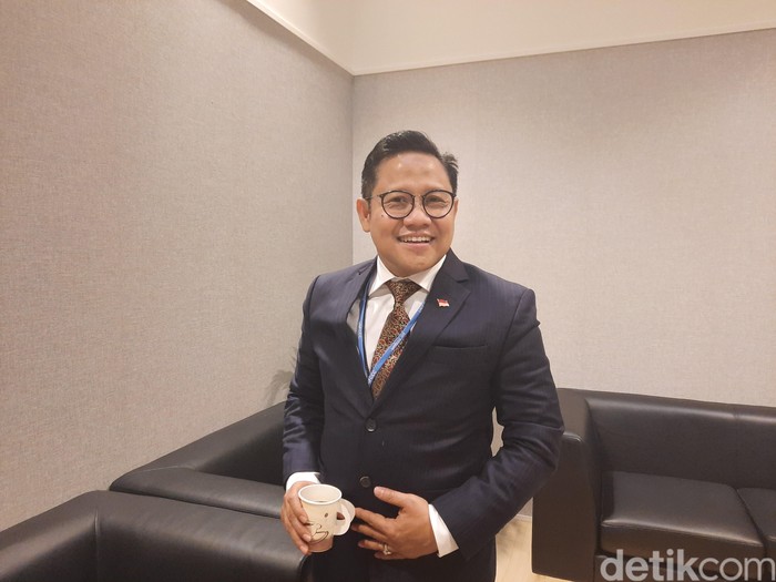Wakil Ketua DPR Muhaimin Iskandar atau Cak Imin di Paviliun Indonesia UNFCCC-COP25.