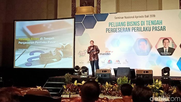 Founder and Chairman CT Corp Chairul Tanjung hadiri acara APRINDO di Bali/Foto: Aditya Mardiastuti/detikcom Founder and Chairman CT Corp Chairul Tanjung hadiri acara APRINDO di Bali/Foto: Aditya Mardiastuti/detikcom