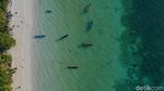 Foto Drone Pantai Ngurbloat yang Airnya Jernih Banget