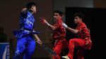 Aksi Wushu Beregu Putra yang Berbuah Emas
