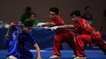 Aksi Wushu Beregu Putra yang Berbuah Emas