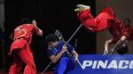 Aksi Wushu Beregu Putra yang Berbuah Emas