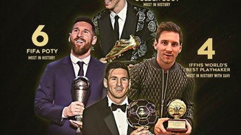 Rekor penghargaan yang digaet Messi. Foto: istimewa