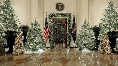 Melongok Dekorasi Natal 2019 di Gedung Putih Karya Melania Trump