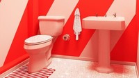 Lihat saja area toiletnya yang terlihat manis layaknya taman bermain. Karena dibuat dengan desain cantik serba warna-warni, semua area ini cocok jadi latar foto instagenik. Foto: istimewa