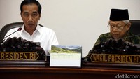 Presiden Jokowi saat memimpin ratas bersama Wapres Maruf Amin di kantor Presiden, Jakarta, Rabu (4/12/2019).