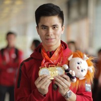 Edgar Xavier Marvelo yang mewakili Indonesia di SEA Games sebagai atlet wushu mendapatkan dua medali emas setelah sukses bertanding di nomor Gunshu dan di nomor Daoshu (golok). Foto: Instagram @edgarmarvelo
