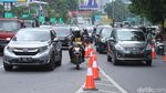 Suasana Uji Coba Penutupan U-Turn Jl Satrio