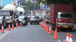 Suasana Uji Coba Penutupan U-Turn Jl Satrio