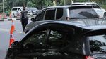 Suasana Uji Coba Penutupan U-Turn Jl Satrio