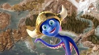 Rulantica memiliki maskot bernama Snorry, yaitu gurita imut yang memakai topi viking helmet dengan tanduk (The Europa-Park Water World)  