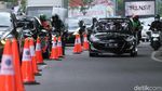 Suasana Uji Coba Penutupan U-Turn Jl Satrio