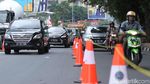 Suasana Uji Coba Penutupan U-Turn Jl Satrio