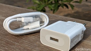 Diberikan pula charger dan kabel data USB Type C. Foto: Adi Fida Rahman/detikINET