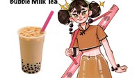 Menurut Lyra, selama membuat berbagai karya seninya ini ia sering kali merasa lapar, karena melihat gambar-gambar makanan yang menjadi inspirasinya. Foto: @lyra_art