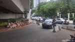 Sisa-sisa Pembongkaran Paksa Penutup U-Turn Jl Satrio Jaksel