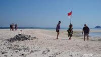 Taka Makassar memang cukup unik karena merupakan sebuah gugusan yang terdiri dari beberapa pulau dengan ukuran kecil. Beberapa di antaranya merupakan pasir timbul yaitu hanya muncul saat air laut surut (Foto: Ahmad Masaul Khoiri/detikcom)